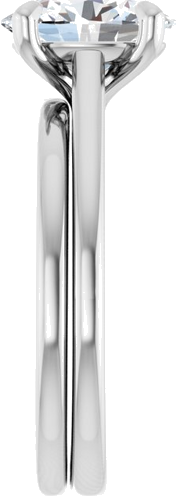 Sužadėtuvių Žiedas „Solitaire“ 950 Platinos Oval 9mm x 7mm (9)