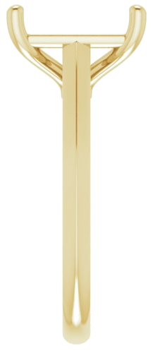 14K Yellow 10x8 mm Emerald Solitaire Engagement Ring Mounting (4)