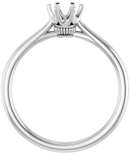 14K White 5.2 mm Round Engagement Ring Mounting (2)