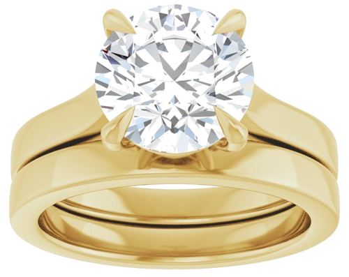 Sužadėtuvių Žiedas „Claw-Prong“ 14k yellow gold Round 9mm (8)