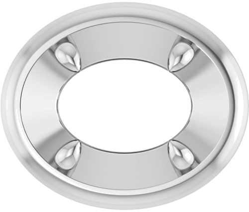 Pakabukas „Solitaire Slide“ 14k white gold Oval 8mm x 6mm (1)