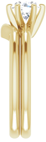 14K Yellow  5.8 mm Round Solitaire Engagement Ring Mounting (9)