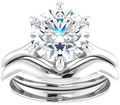 Platinum 9 mm Round Engagement Ring Mounting (8)