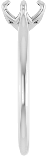 Sužadėtuvių Žiedas „Solitaire“ 14k white gold Round 6.5mm (4)