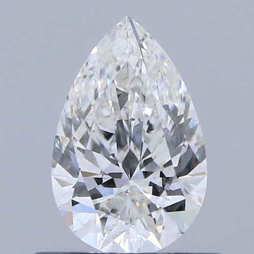 0.5 carat F-SI2 Natūralus Pear Deimantas (1)