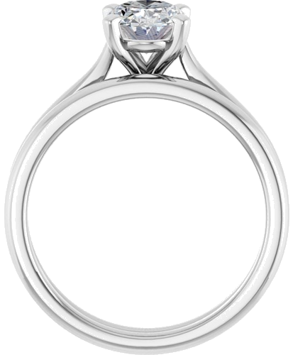 10K White 8x6 mm Oval Engagement Ring Mounting (7)