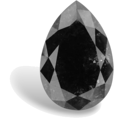 1.18 carat Fancy Black-VVS2 Natūralus Pear Deimantas (1)