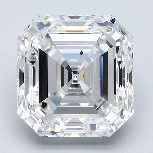 5.14 carat F-SI1 Natūralus Asscher Deimantas (1)