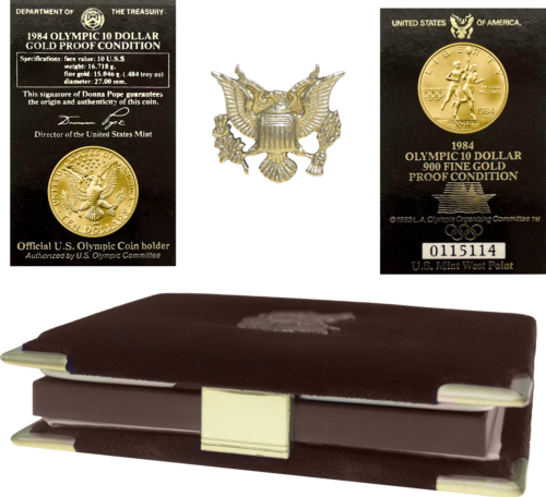 1984 JAV Olimpinės žaidynės 10 dolerių auksinė Proof  moneta (1)