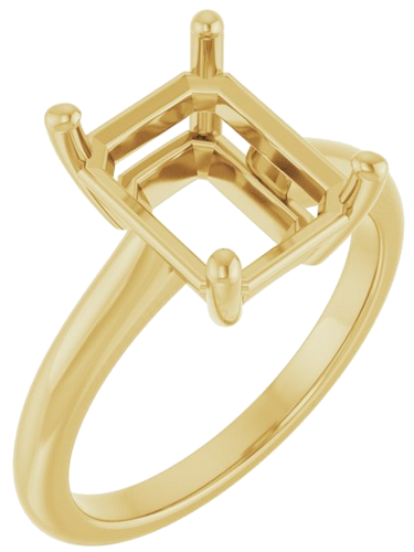 Sužadėtuvių Žiedas „V-End Prong“ 14k yellow gold Emerald 10mm x 8mm (1)