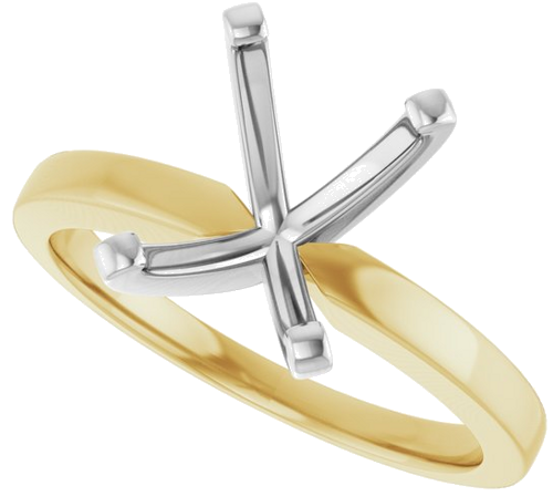 Sužadėtuvių Žiedas „Solitaire“ 585 Baltojo Ir Geltonojo Aukso Emerald 9mm x 7mm (5)