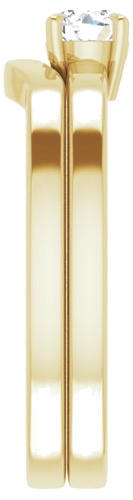 14K Yellow 4.1 mm Round Solitaire Engagement Ring Mounting (9)