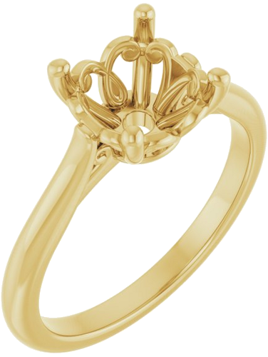 Sužadėtuvių Žiedas „Solitaire“ 14k yellow gold Round 8.2mm (1)