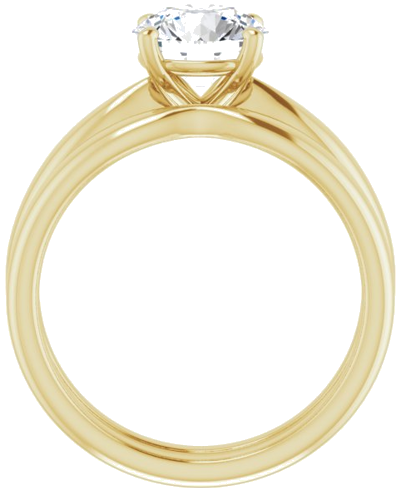Sužadėtuvių Žiedas 14k yellow gold Round 7.4mm (7)