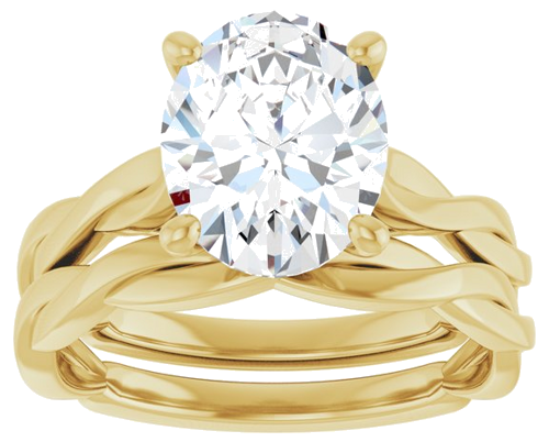 Sužadėtuvių Žiedas „Infinity-Inspired“ 14k yellow gold Oval 10mm x 8mm (8)