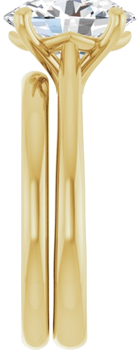 Sužadėtuvių Žiedas „Solitaire“ 10k yellow gold Oval 10mm x 8mm (9)