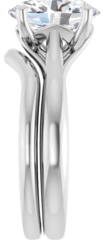 Sužadėtuvių Žiedas „Solitaire“ 950 Platinos Oval 10mm x 8mm (9)