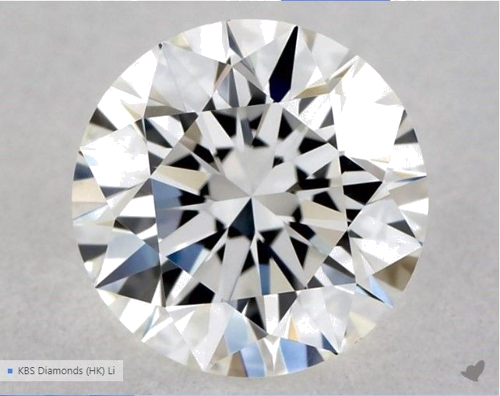 0.52 carat G-VVS2 Excellent cut Natūralus Round Deimantas (1)