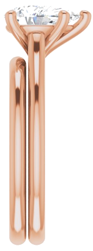 Sužadėtuvių Žiedas „Accented“ 18k rose gold Pear 9mm x 6mm (9)