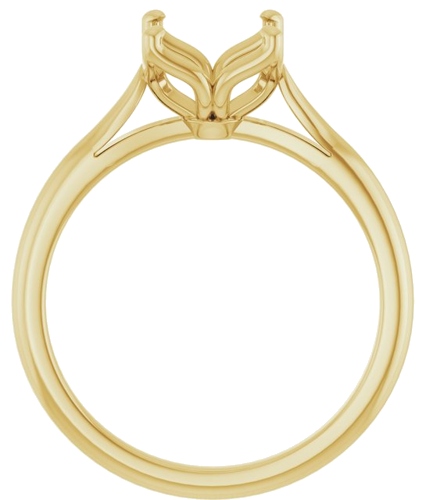 14K Yellow  8.2 mm Round Solitaire Engagement Ring Mounting (2)