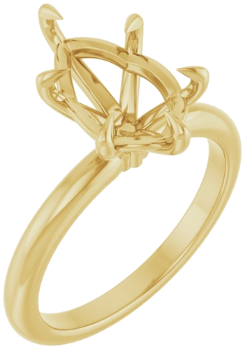 Sužadėtuvių Žiedas „Solitaire“ 14k yellow gold Pear 12mm x 8mm (1)