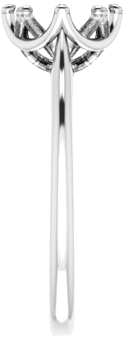 Sužadėtuvių Žiedas „Solitaire“ 585 Baltojo Aukso Round 7.4mm (4)