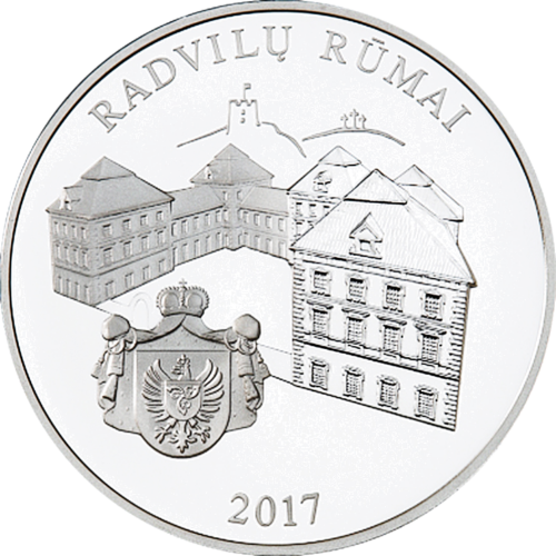 2017 Дворец Радзивиллов Литва 20 евро серебряная монета (1)