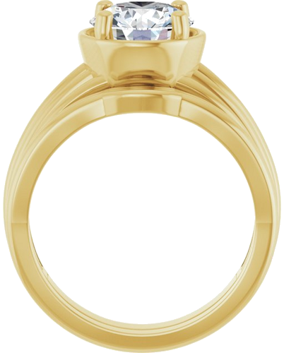 Sužadėtuvių Žiedas „Solitaire Vintage-Inspired“ 14k yellow gold Round 8mm (7)