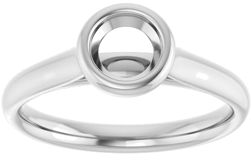 Sužadėtuvių Žiedas „Bezel-Set Solitaire“ 950 Platinos Round 5.2mm (3)