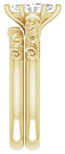 Sužadėtuvių Žiedas „Solitaire“ 14k yellow gold Marquise 8mm x 4mm (9)