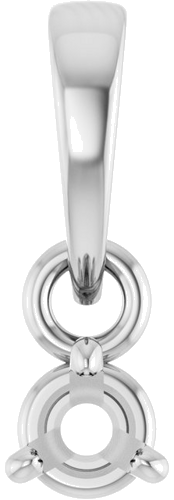 Pakabukas „Round 3-Prong“ 14k white gold Round 3mm (1)