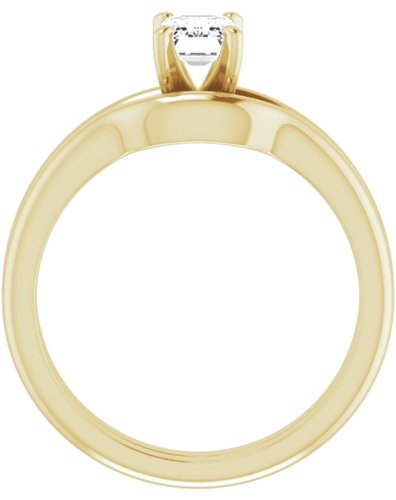 14K Yellow  6x4 mm Emerald Solitaire Engagement Ring Mounting (7)