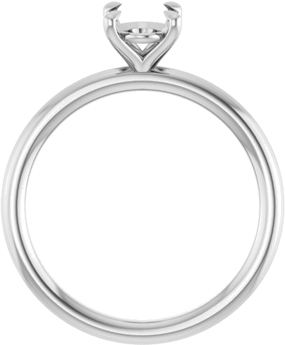 Sužadėtuvių Žiedas „Claw-Prong Solitaire“ 14k white gold Oval 7.5mm x 5.5mm (2)