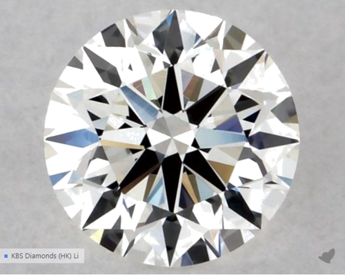 0.52 carat H-VVS2 Excellent cut Natūralus Round Deimantas (1)