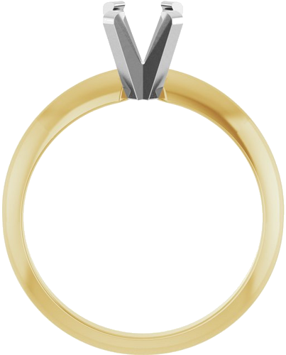 Sužadėtuvių Žiedas „Solitaire“ 14k yellow/white gold Oval 7mm x 5mm (2)