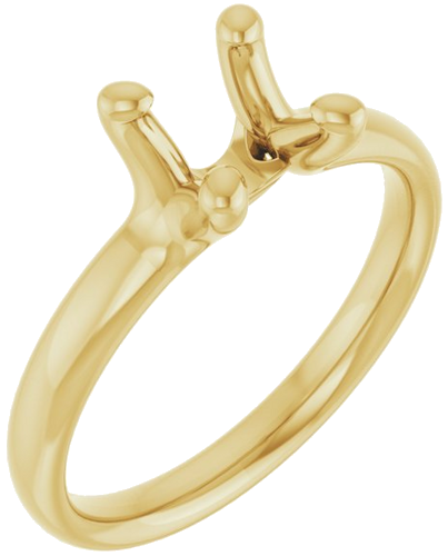 Sužadėtuvių Žiedas „Solitaire“ 14k yellow gold Round 6.5mm (1)