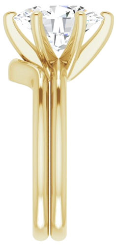 14K Yellow  11x9 mm Oval Solitaire Engagement Ring Mounting (9)