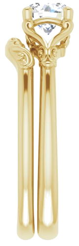 Sužadėtuvių Žiedas „Solitaire“ 14k yellow gold Round 5.5mm (9)