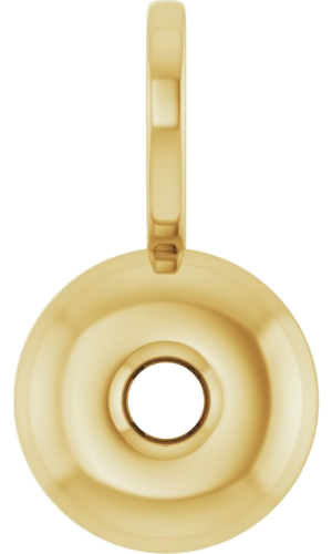 14K Yellow 2.5 mm Round Accented Charm Pendant Mounting (1)