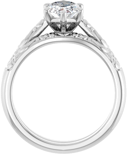 Sužadėtuvių Žiedas „Solitaire“ 14k white gold Marquise 12mm x 6mm (7)