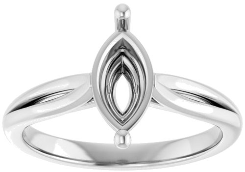 Sužadėtuvių Žiedas „Solitaire“ 14k white gold Marquise 10mm x 5mm (3)