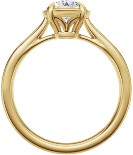 Sužadėtuvių Žiedas „Claw-Prong Solitaire Bezel-Style“ 14k yellow gold Round 7.4mm (2)