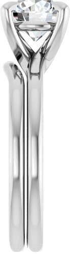 Sužadėtuvių Žiedas 14k white gold Round 7.4mm (9)