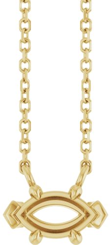 Pakabukas „Solitaire“ 585 Geltonojo Aukso Marquise 7mm x 4mm (1)