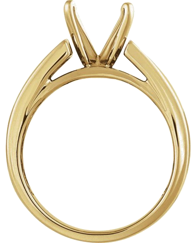 Sužadėtuvių Žiedas „Solitaire Cathedral-Style“ 14k yellow gold Oval 9mm x 7mm (2)