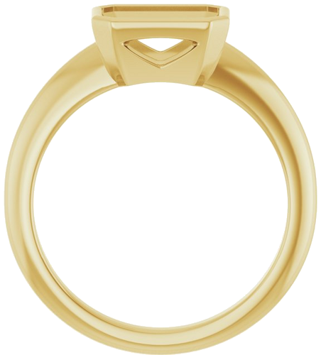 Sužadėtuvių Žiedas „Bezel-Set Solitaire“ 14k yellow gold Emerald 8mm x 6mm (2)