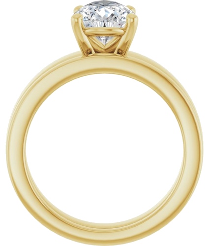 Sužadėtuvių Žiedas „Solitaire“ 585 Geltonojo Aukso Pear Shape 10mm x 7mm (7)