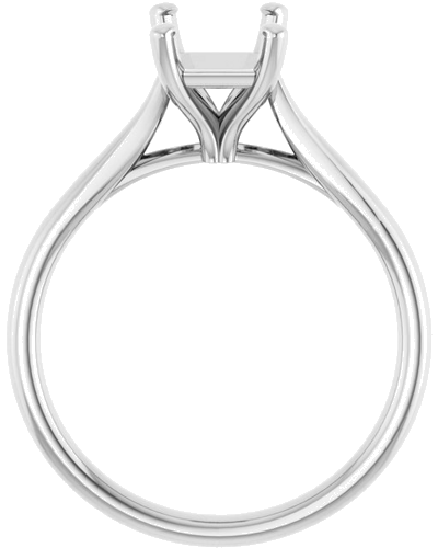 Platinum 8x6 mm Emerald Engagement Ring Mounting (2)