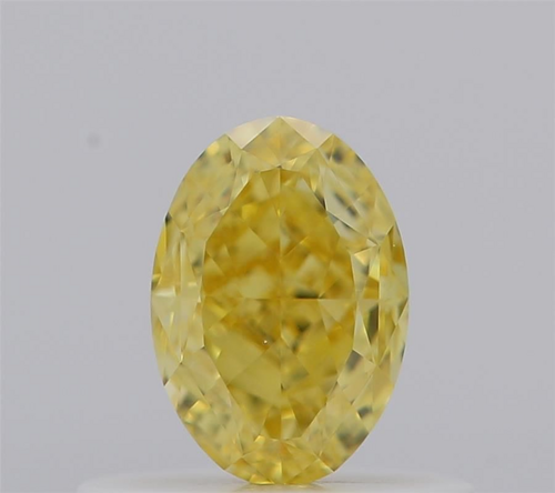 0.5 carat Fancy Vivid Yellow-VS2 Natūralus Oval Deimantas (1)