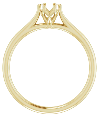 Sužadėtuvių Žiedas „Cathedral-Style Solitaire“ 18k yellow gold Round 4.1mm (2)